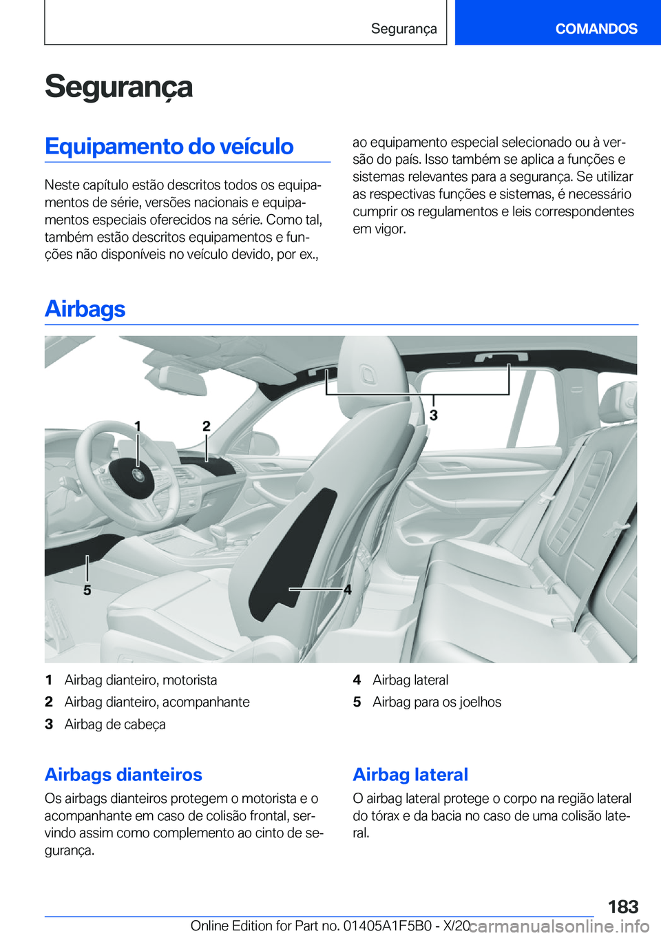BMW X3 M 2021  Manual do condutor (in Portuguese) �S�e�g�u�r�a�n�