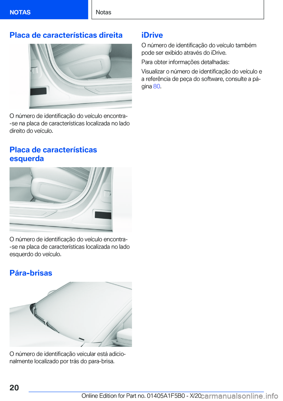 BMW X3 M 2021  Manual do condutor (in Portuguese) �P�l�a�c�a��d�e��c�a�r�a�c�t�e�r�