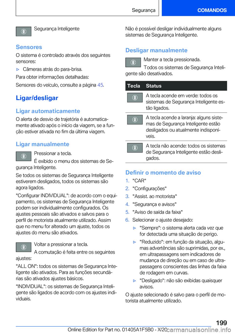 BMW X3 M 2021  Manual do condutor (in Portuguese) �S�e�g�u�r�a�n�