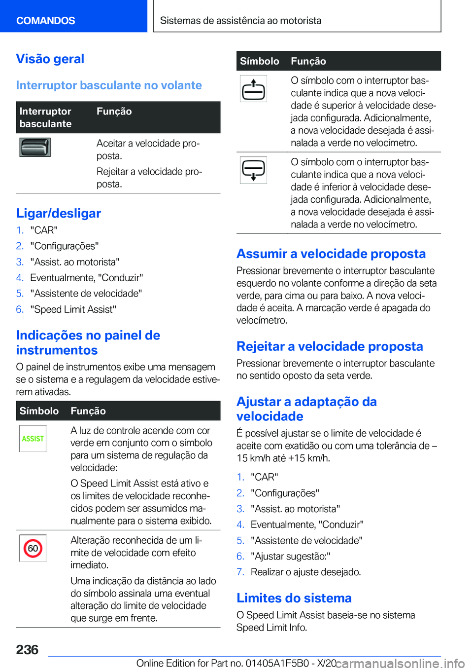 BMW X3 M 2021  Manual do condutor (in Portuguese) �V�i�s�ã�o��g�e�r�a�l
�I�n�t�e�r�r�u�p�t�o�r��b�a�s�c�u�l�a�n�t�e��n�o��v�o�l�a�n�t�e�I�n�t�e�r�r�u�p�t�o�r
�b�a�s�c�u�l�a�n�t�e�F�u�n�