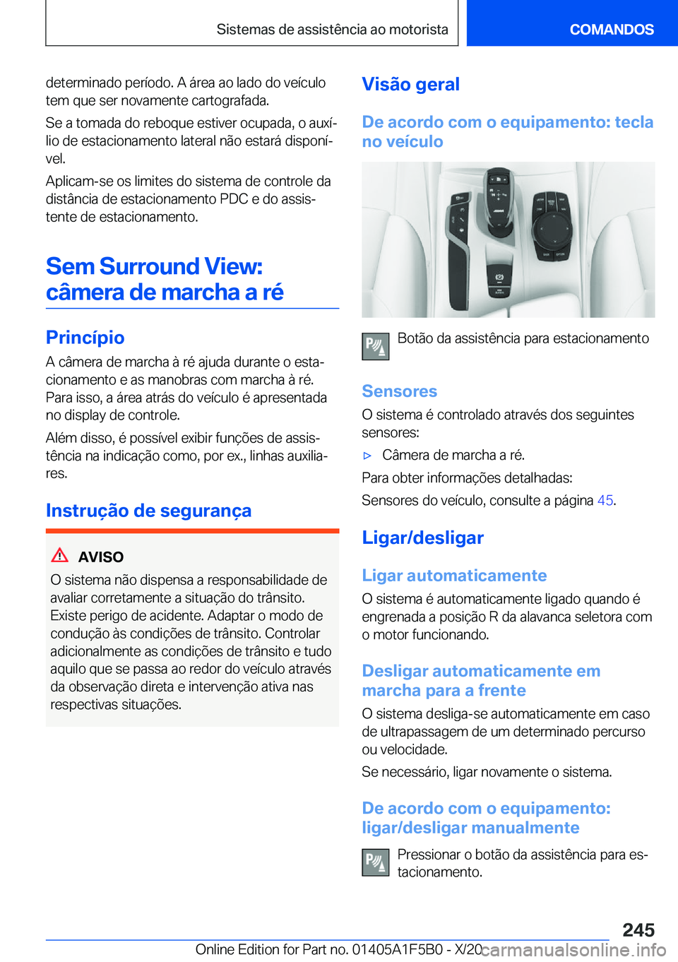 BMW X3 M 2021  Manual do condutor (in Portuguese) �d�e�t�e�r�m�i�n�a�d�o��p�e�r�