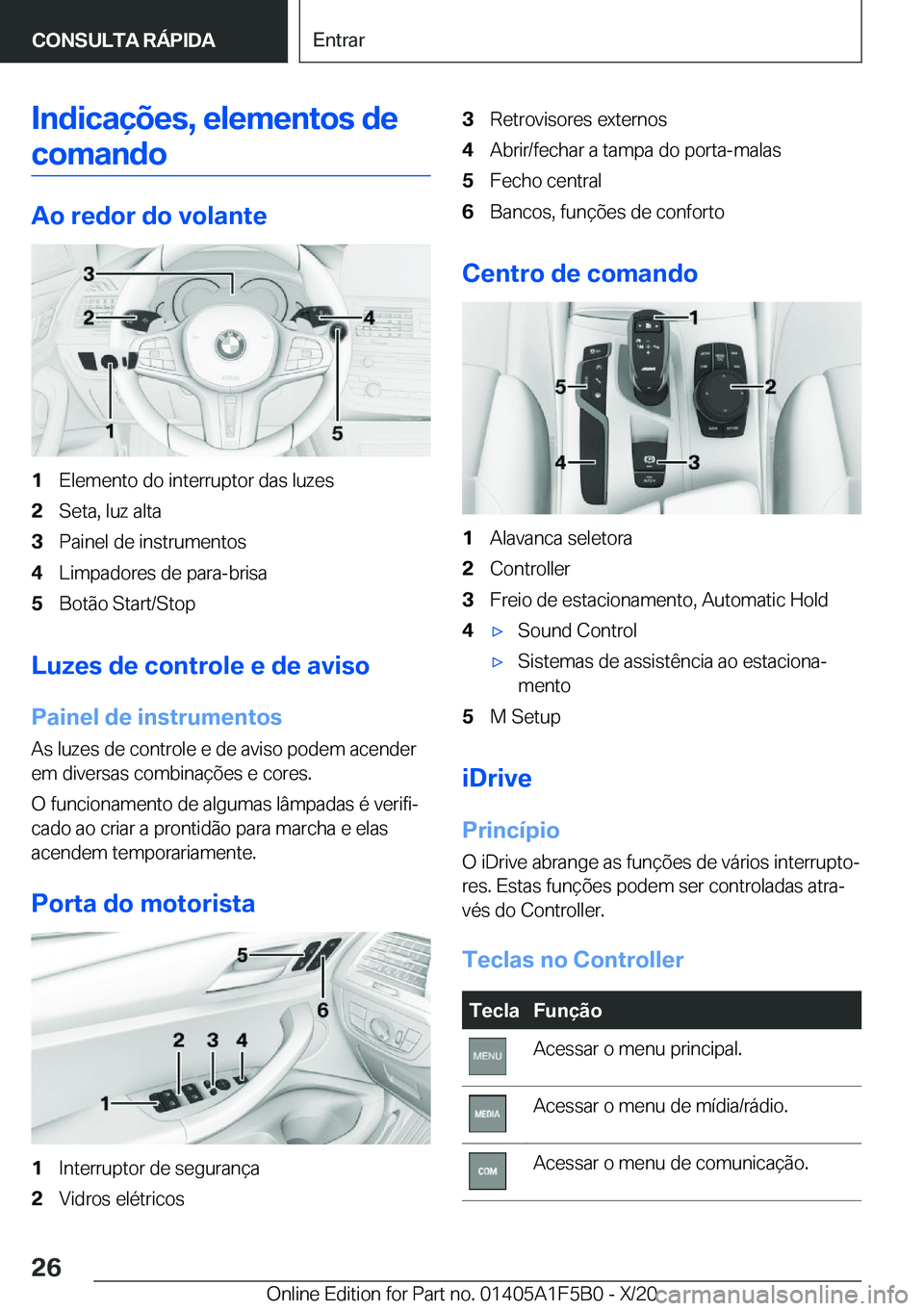 BMW X3 M 2021  Manual do condutor (in Portuguese) �I�n�d�i�c�a�