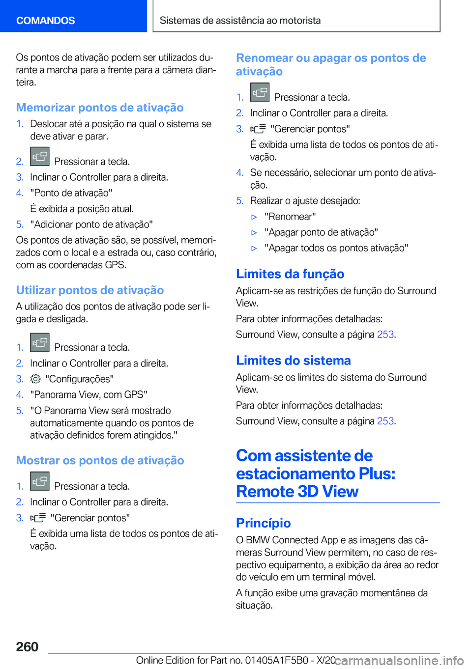 BMW X3 M 2021  Manual do condutor (in Portuguese) �O�s��p�o�n�t�o�s��d�e��a�t�i�v�a�