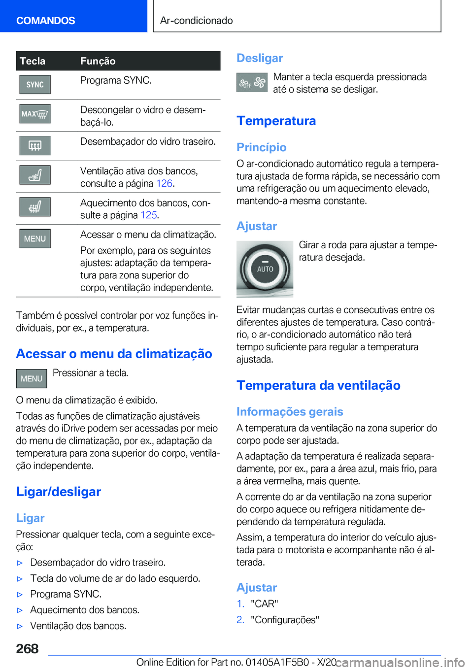 BMW X3 M 2021  Manual do condutor (in Portuguese) �T�e�c�l�a�F�u�n�
