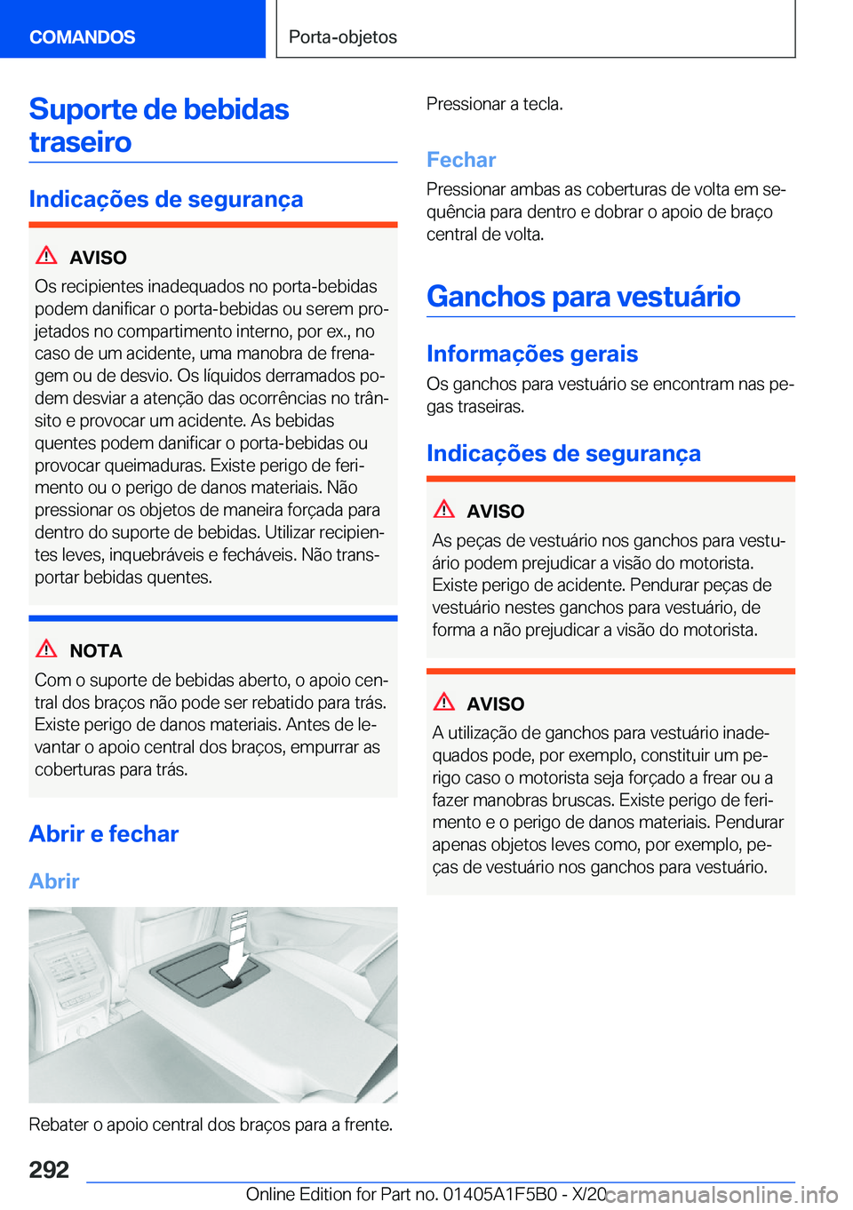 BMW X3 M 2021  Manual do condutor (in Portuguese) �S�u�p�o�r�t�e��d�e��b�e�b�i�d�a�s�t�r�a�s�e�i�r�o
�I�n�d�i�c�a�