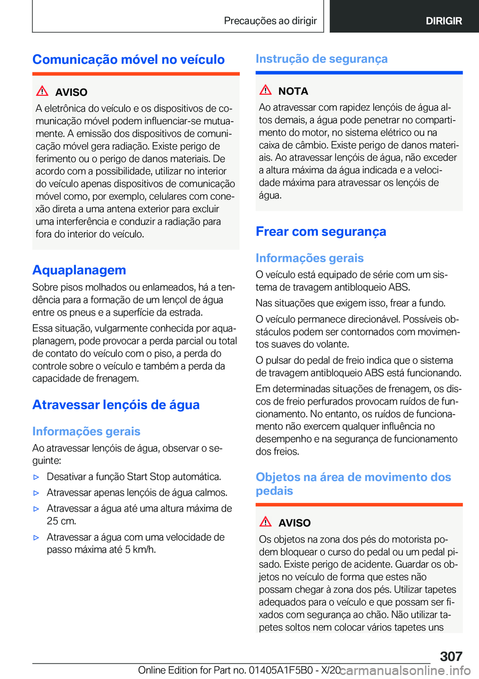 BMW X3 M 2021  Manual do condutor (in Portuguese) �C�o�m�u�n�i�c�a�