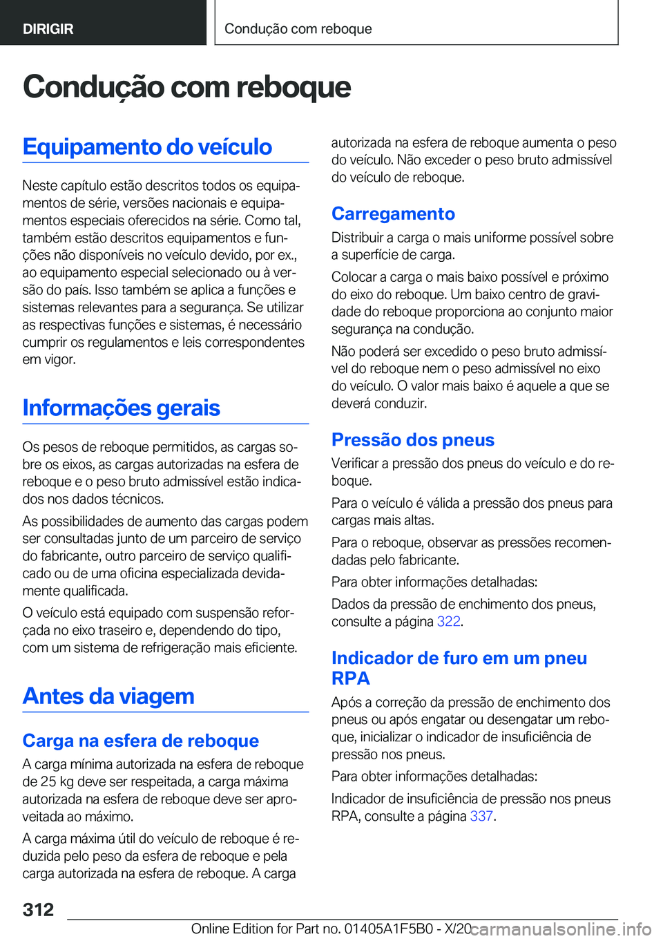BMW X3 M 2021  Manual do condutor (in Portuguese) �C�o�n�d�u�