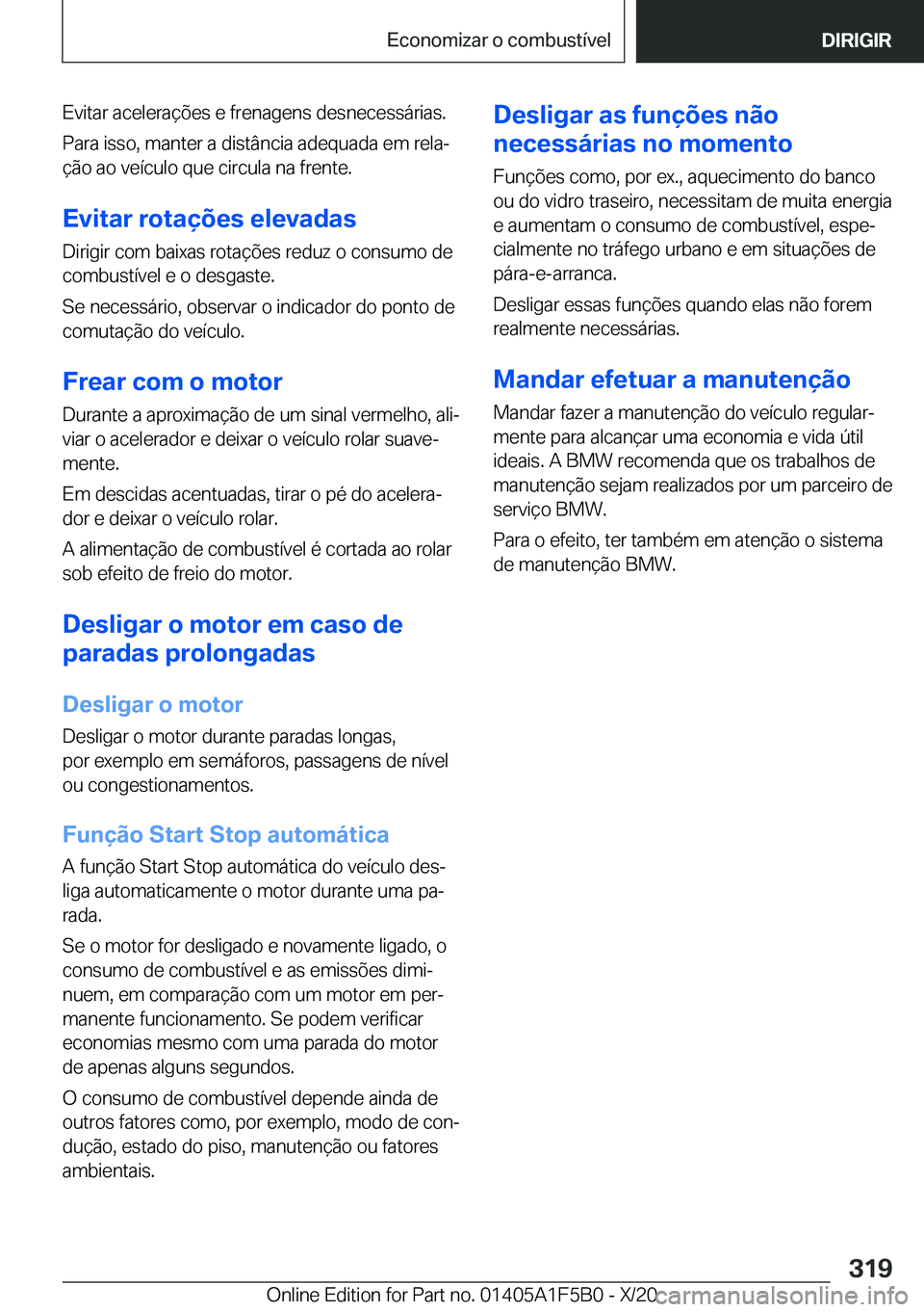 BMW X3 M 2021  Manual do condutor (in Portuguese) �E�v�i�t�a�r��a�c�e�l�e�r�a�