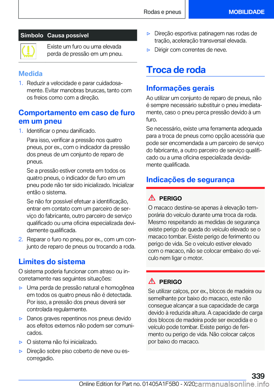 BMW X3 M 2021  Manual do condutor (in Portuguese) �S�