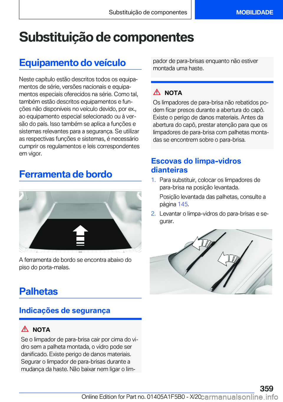 BMW X3 M 2021  Manual do condutor (in Portuguese) �S�u�b�s�t�i�t�u�i�