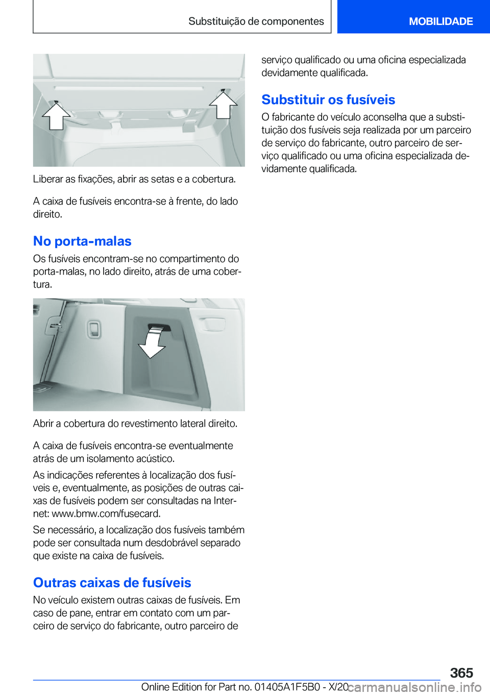 BMW X3 M 2021  Manual do condutor (in Portuguese) �L�i�b�e�r�a�r��a�s��f�i�x�a�
