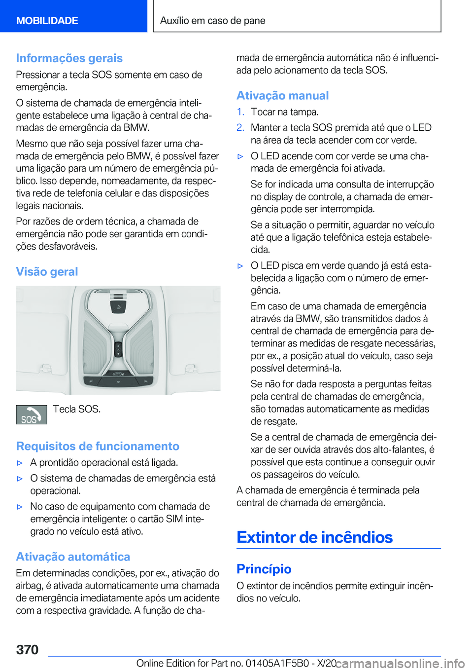 BMW X3 M 2021  Manual do condutor (in Portuguese) �I�n�f�o�r�m�a�