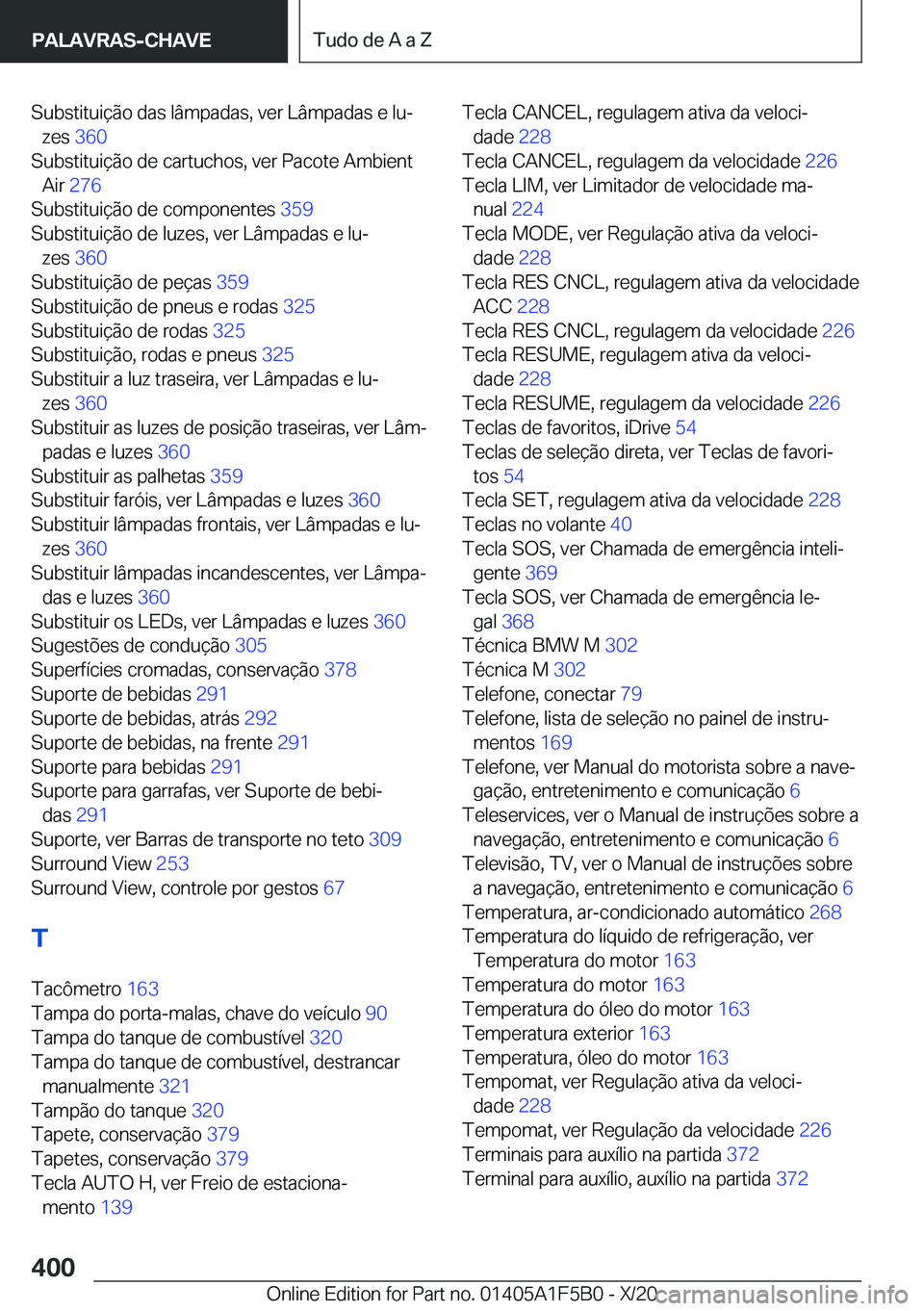 BMW X3 M 2021  Manual do condutor (in Portuguese) �S�u�b�s�t�i�t�u�i�