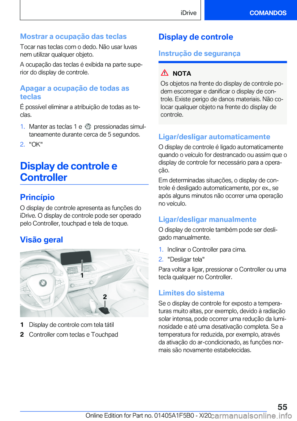 BMW X3 M 2021  Manual do condutor (in Portuguese) �M�o�s�t�r�a�r��a��o�c�u�p�a�