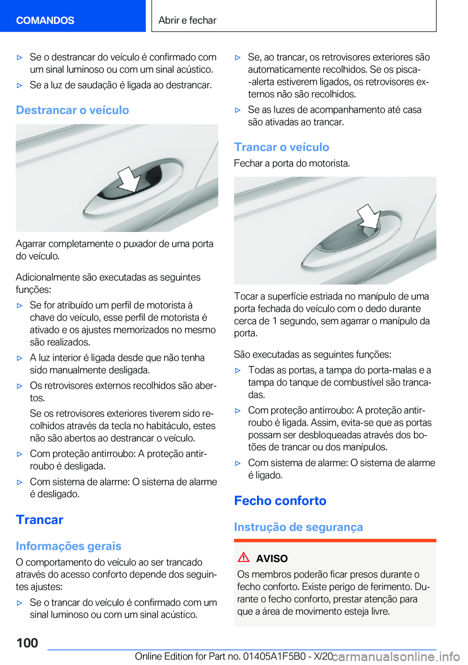 BMW X3 M 2021  Manual do condutor (in Portuguese) 'x�S�e��o��d�e�s�t�r�a�n�c�a�r��d�o��v�e�