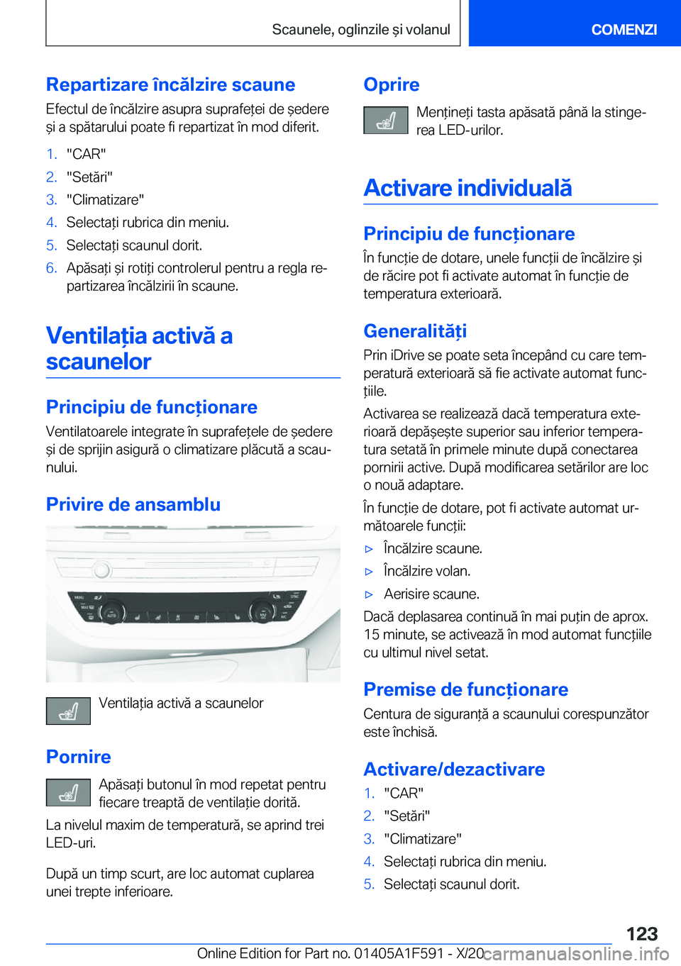 BMW X3 M 2021  Ghiduri De Utilizare (in Romanian) �R�e�p�a�r�t�i�z�a�r�e��