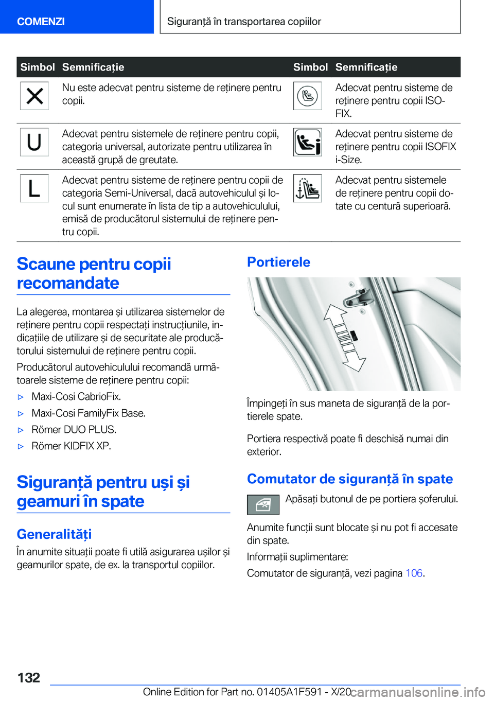 BMW X3 M 2021  Ghiduri De Utilizare (in Romanian) �S�i�m�b�o�l�S�e�m�n�i�f�i�c�a�i�e�S�i�m�b�o�l�S�e�m�n�i�f�i�c�a�i�e�N�u��e�s�t�e��a�d�e�c�v�a�t��p�e�n�t�r�u��s�i�s�t�e�m�e��d�e��r�e*�i�n�e�r�e��p�e�n�t�r�u�c�o�p�i�i�.�A�d�e�c�v�a�t��p