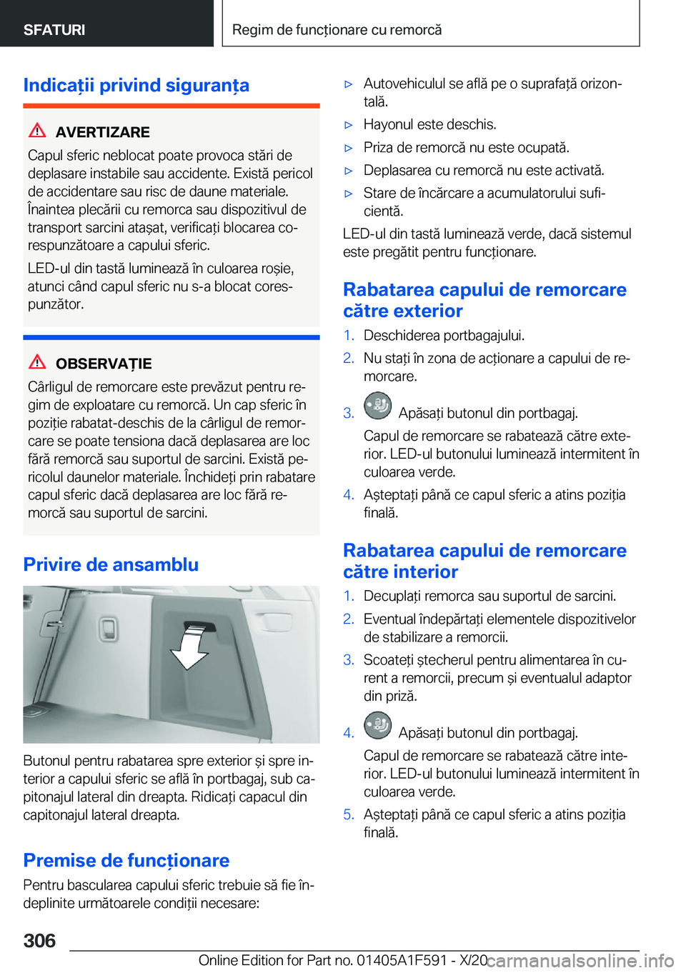 BMW X3 M 2021  Ghiduri De Utilizare (in Romanian) �I�n�d�i�c�a�i�i��p�r�i�v�i�n�d��s�i�g�u�r�a�n�a
�A�V�E�R�T�I�Z�A�R�E
�C�a�p�u�l��s�f�e�r�i�c��n�e�b�l�o�c�a�t��p�o�a�t�e��p�r�o�v�o�c�a��s�t�ă�r�i��d�e
�d�e�p�l�a�s�a�r�e��i�n�s�t�a�b�i