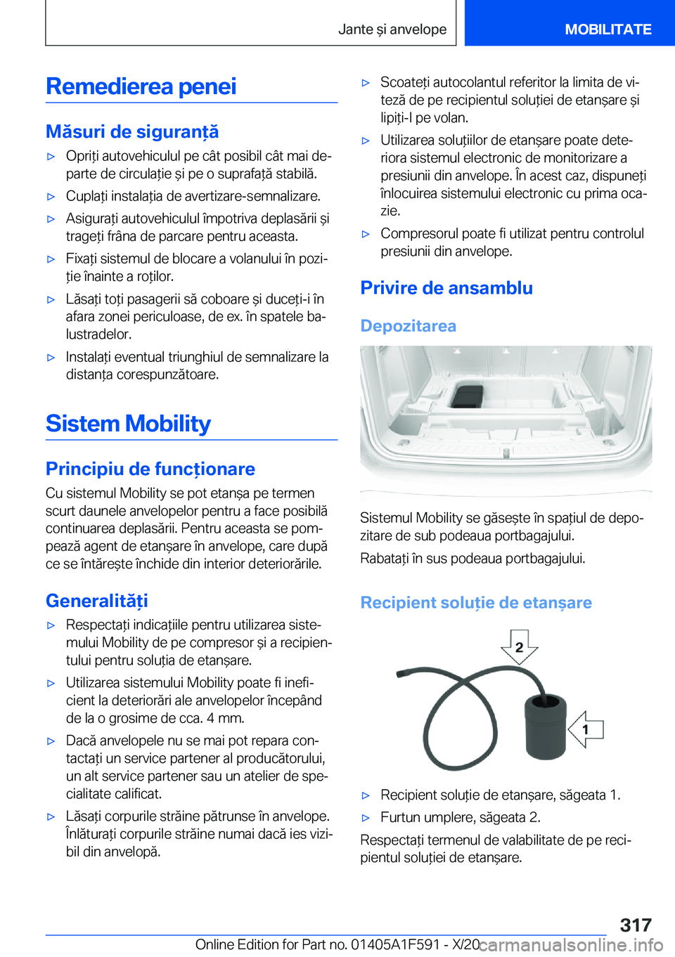 BMW X3 M 2021  Ghiduri De Utilizare (in Romanian) �R�e�m�e�d�i�e�r�e�a��p�e�n�e�i
�M�