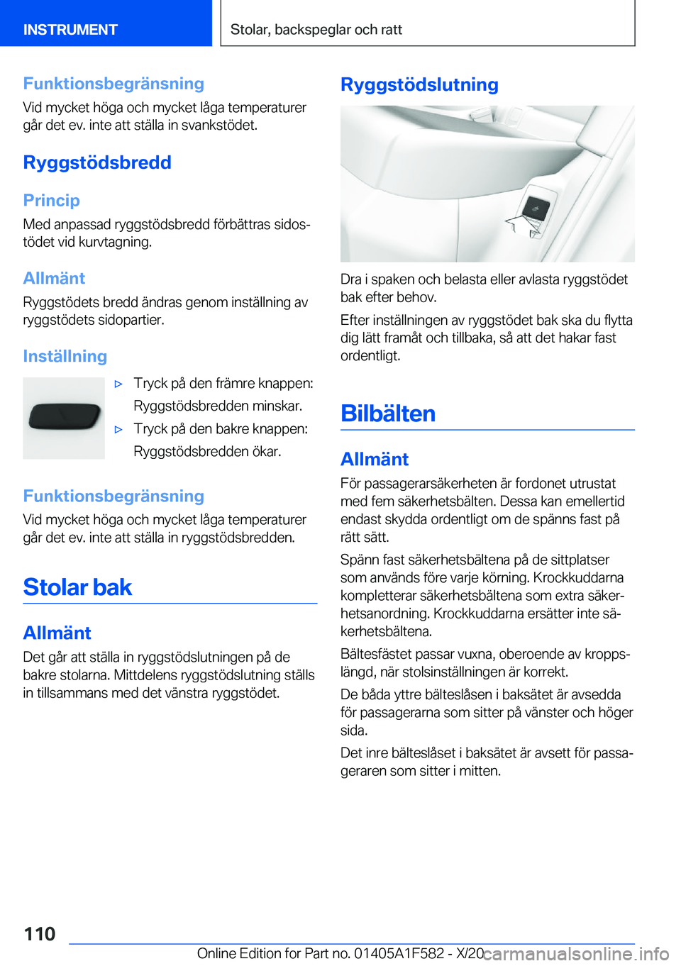 BMW X3 M 2021  InstruktionsbÖcker (in Swedish) �F�u�n�k�t�i�o�n�s�b�e�g�r�ä�n�s�n�i�n�g
�V�i�d��m�y�c�k�e�t��h�