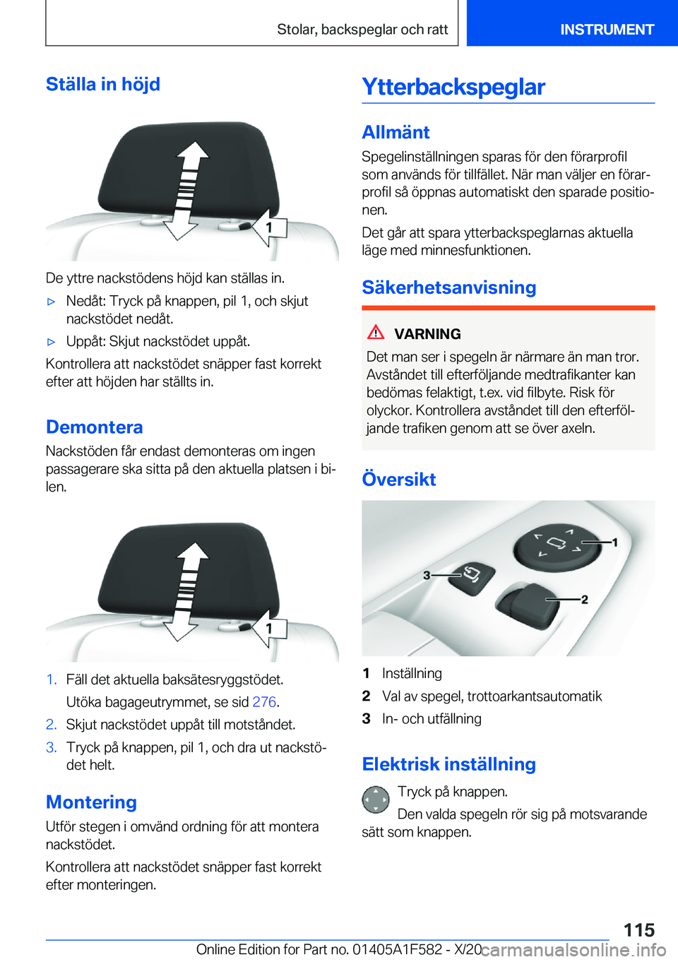 BMW X3 M 2021  InstruktionsbÖcker (in Swedish) �S�t�ä�l�l�a��i�n��h�