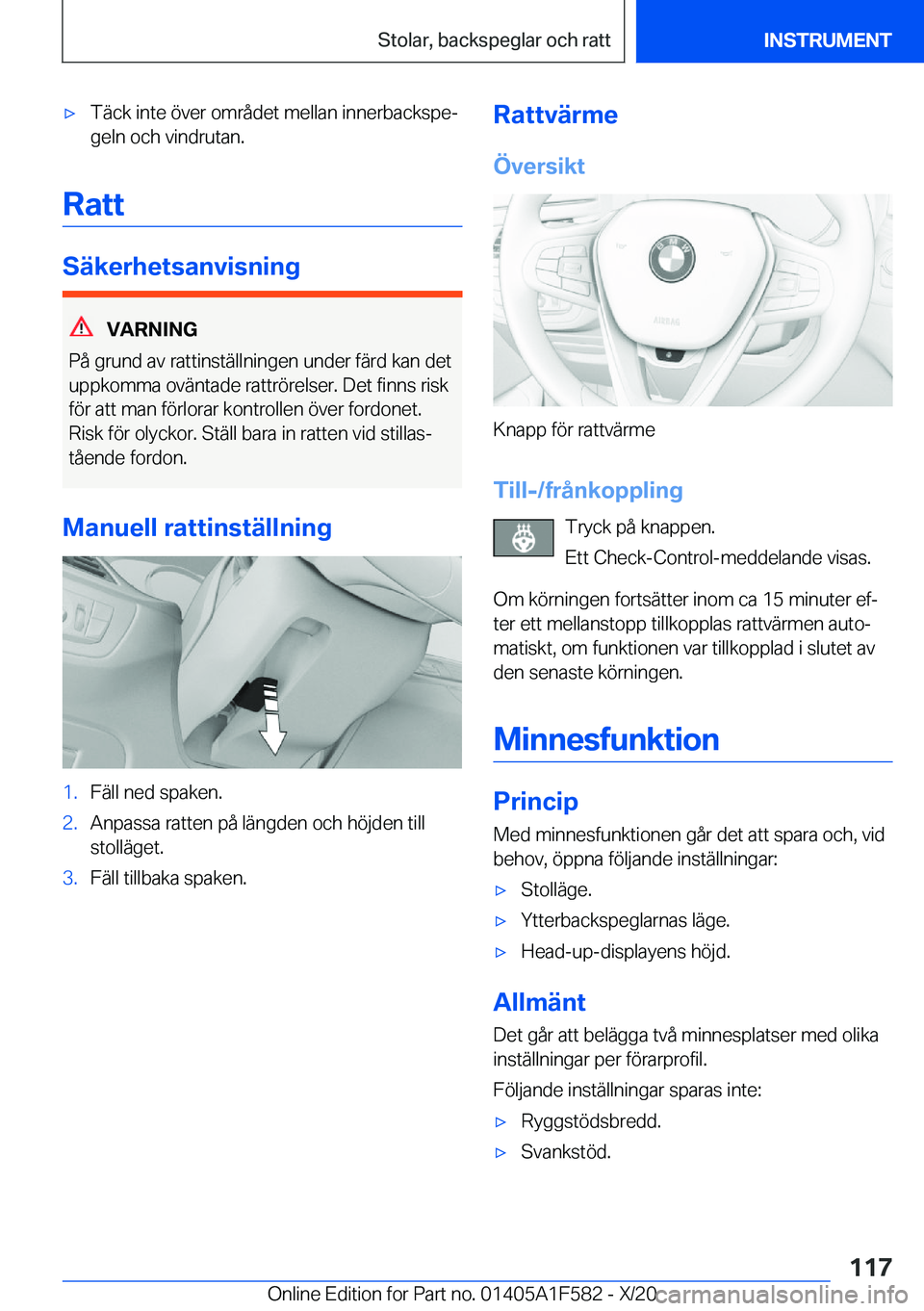BMW X3 M 2021  InstruktionsbÖcker (in Swedish) 'x�T�ä�c�k��i�n�t�e��
