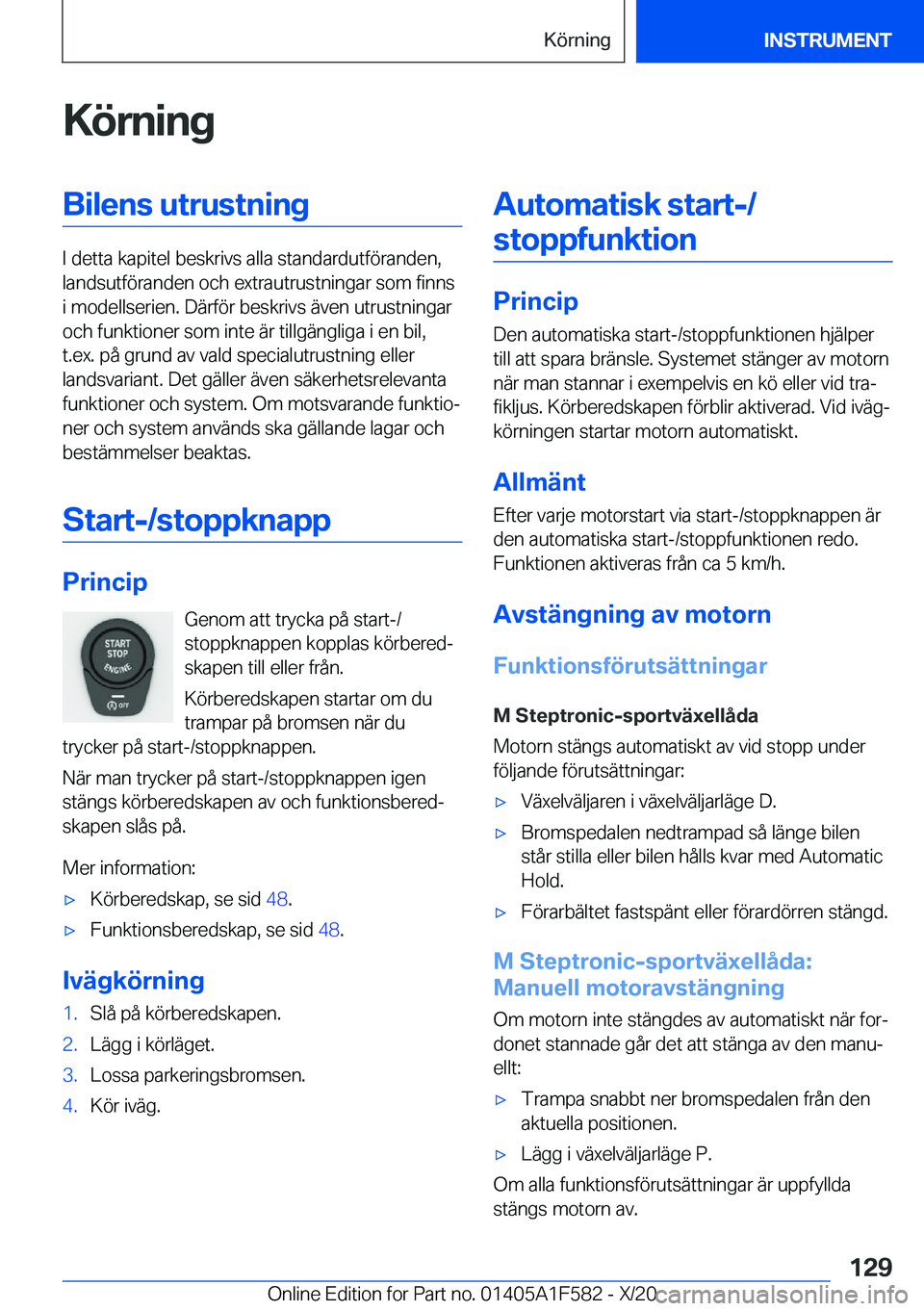 BMW X3 M 2021  InstruktionsbÖcker (in Swedish) �K�