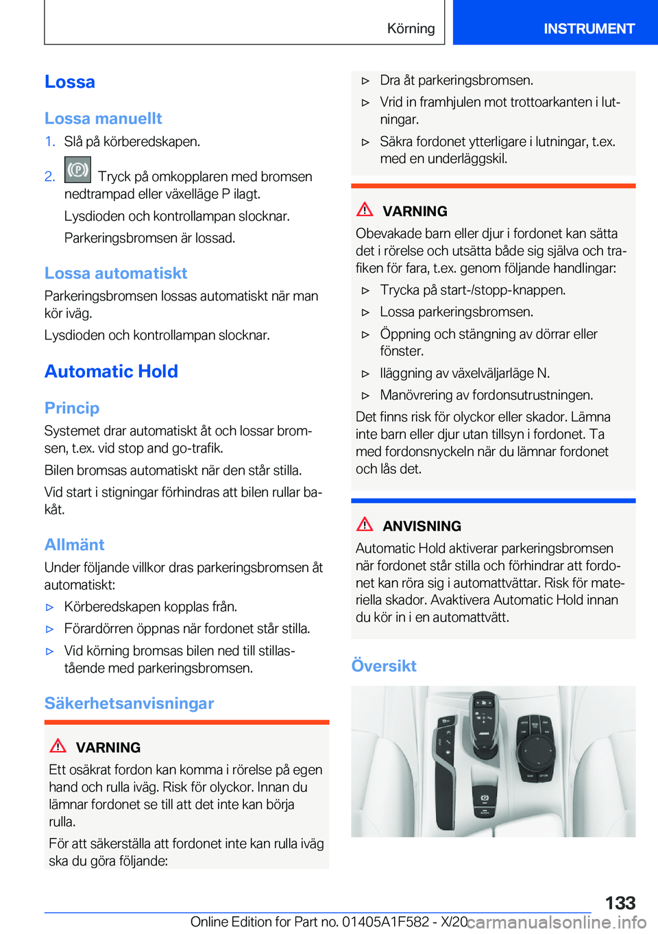 BMW X3 M 2021  InstruktionsbÖcker (in Swedish) �L�o�s�s�a
�L�o�s�s�a��m�a�n�u�e�l�l�t�1�.�S�l�å��p�å��k�