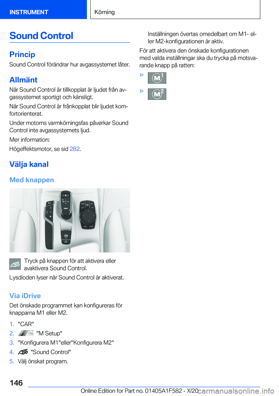 BMW X3 M 2021  InstruktionsbÖcker (in Swedish) �S�o�u�n�d��C�o�n�t�r�o�l
�P�r�i�n�c�i�p�S�o�u�n�d��C�o�n�t�r�o�l��f�
