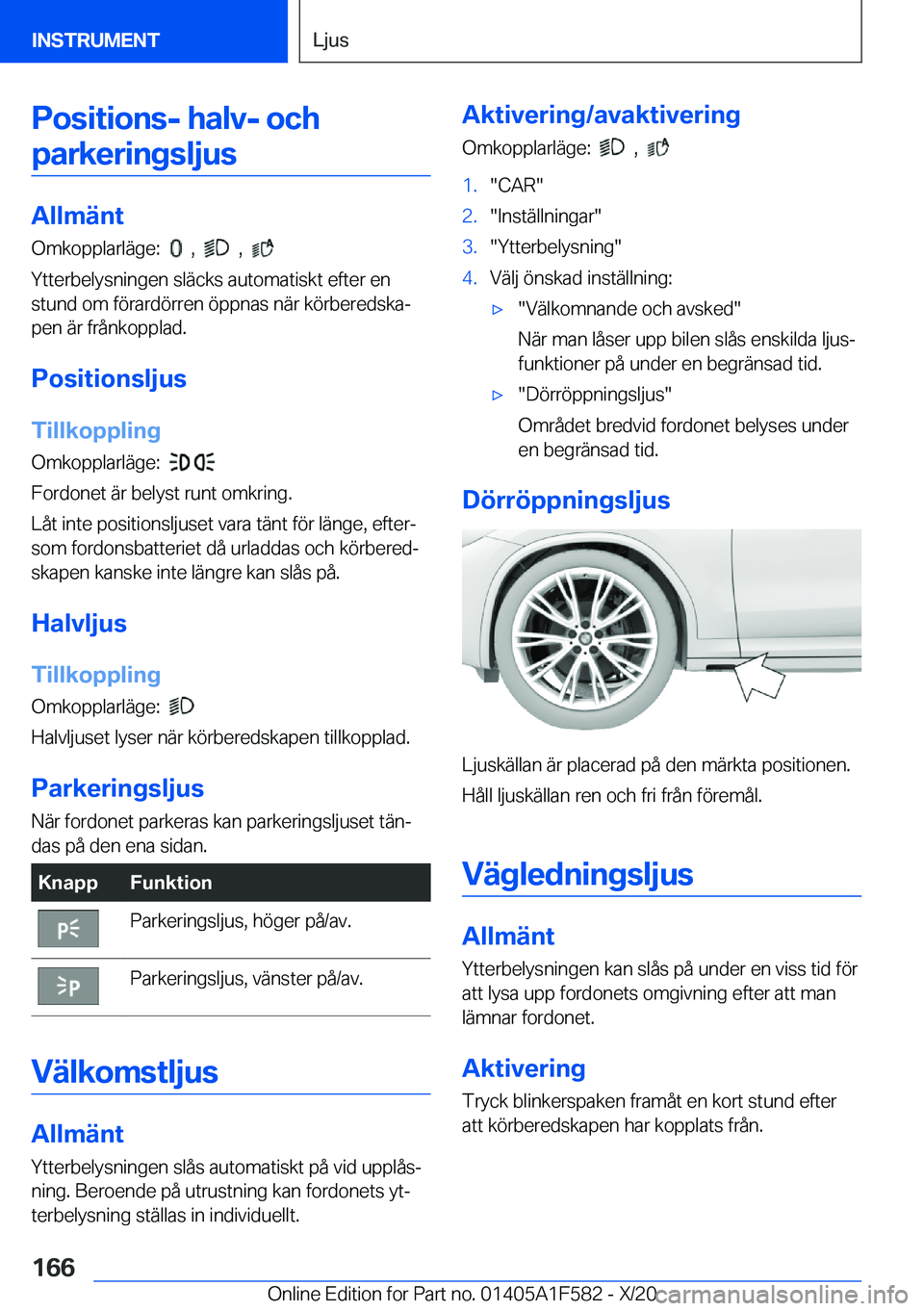 BMW X3 M 2021  InstruktionsbÖcker (in Swedish) �P�o�s�i�t�i�o�n�s�-��h�a�l�v�-��o�c�h�p�a�r�k�e�r�i�n�g�s�l�j�u�s
�A�l�l�m�ä�n�t
�O�m�k�o�p�p�l�a�r�l�ä�g�e�:��
���,�����,���
�Y�t�t�e�r�b�e�l�y�s�n�i�n�g�e�n��s�l�ä�c�k�s��a�u�t�o�