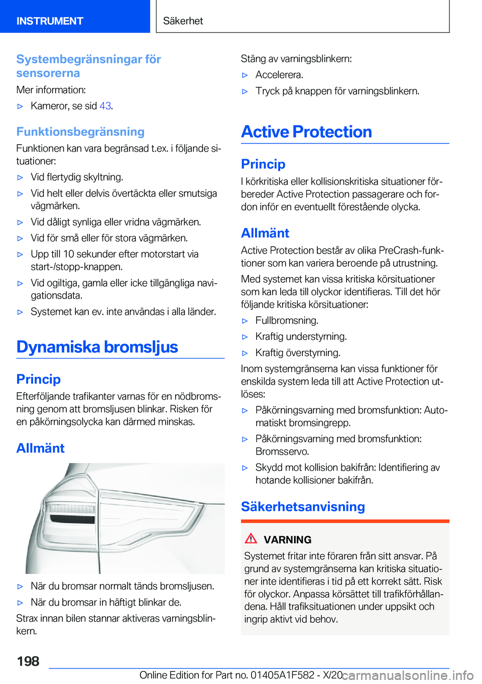 BMW X3 M 2021  InstruktionsbÖcker (in Swedish) �S�y�s�t�e�m�b�e�g�r�ä�n�s�n�i�n�g�a�r��f�