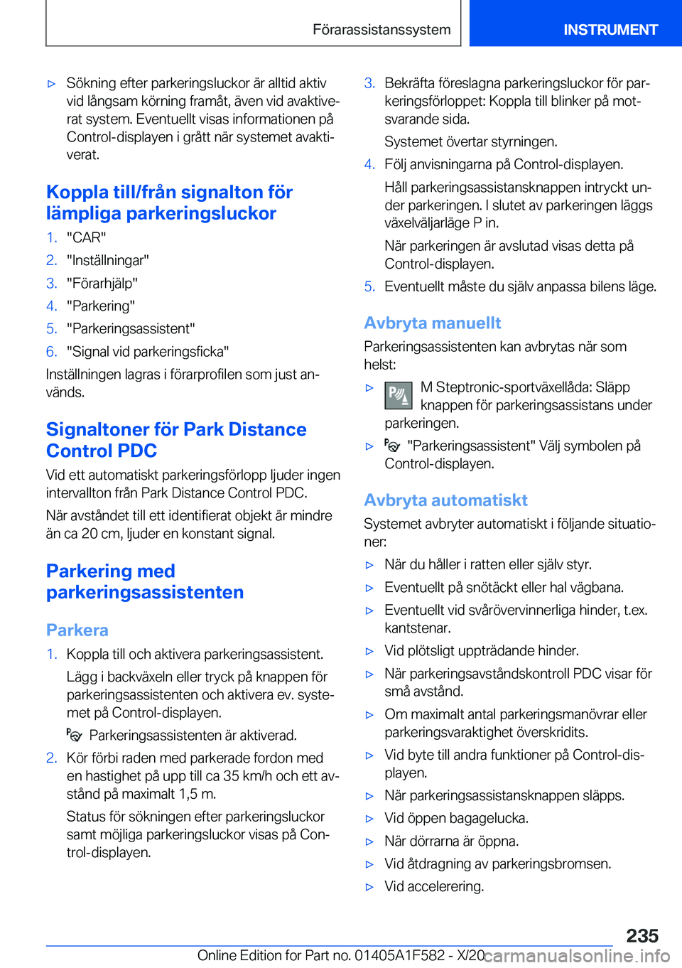 BMW X3 M 2021  InstruktionsbÖcker (in Swedish) 'x�S�