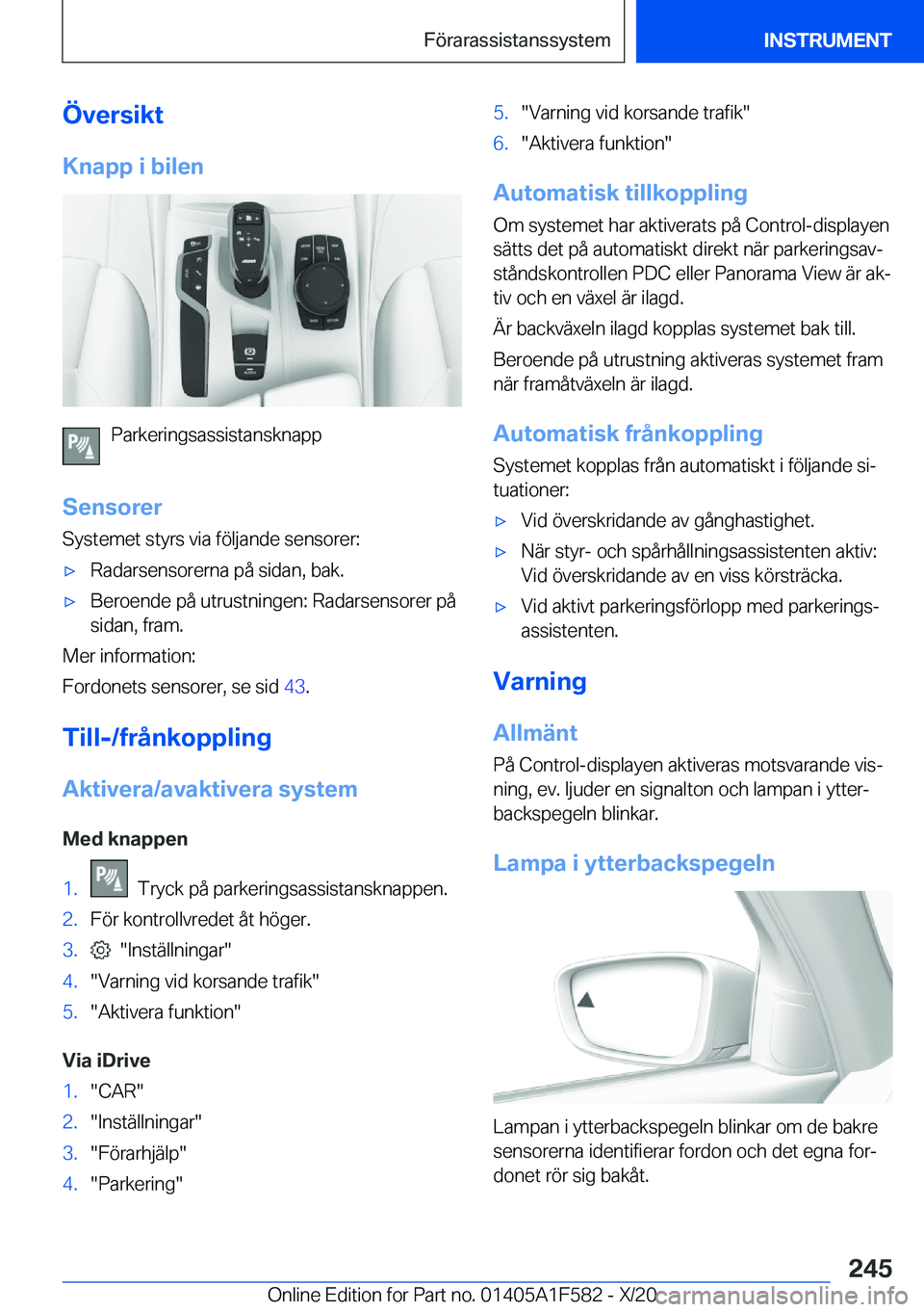 BMW X3 M 2021  InstruktionsbÖcker (in Swedish) �