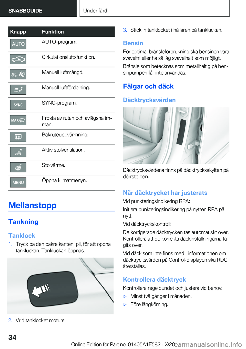 BMW X3 M 2021  InstruktionsbÖcker (in Swedish) �K�n�a�p�p�F�u�n�k�t�i�o�n�A�U�T�O�-�p�r�o�g�r�a�m�.�C�i�r�k�u�l�a�t�i�o�n�s�l�u�f�t�s�f�u�n�k�t�i�o�n�.�M�a�n�u�e�l�l��l�u�f�t�m�ä�n�g�d�.�M�a�n�u�e�l�l��l�u�f�t�f�
