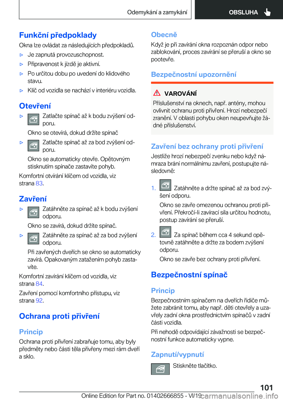 BMW X3 M 2020  Návod na použití (in Czech) �F�u�n�k�č�n�