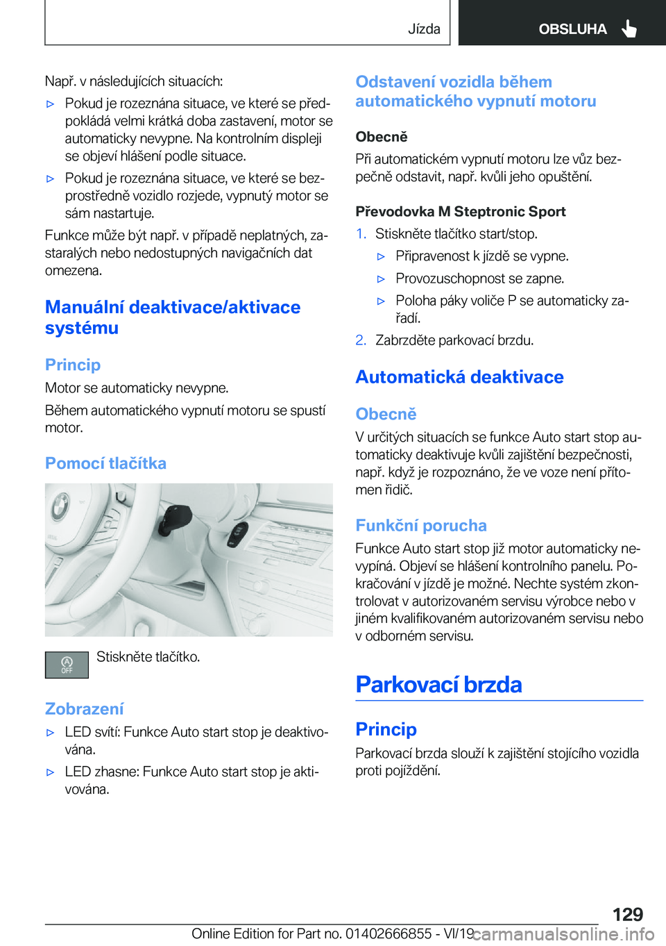 BMW X3 M 2020  Návod na použití (in Czech) �N�a�p�.��v��n�