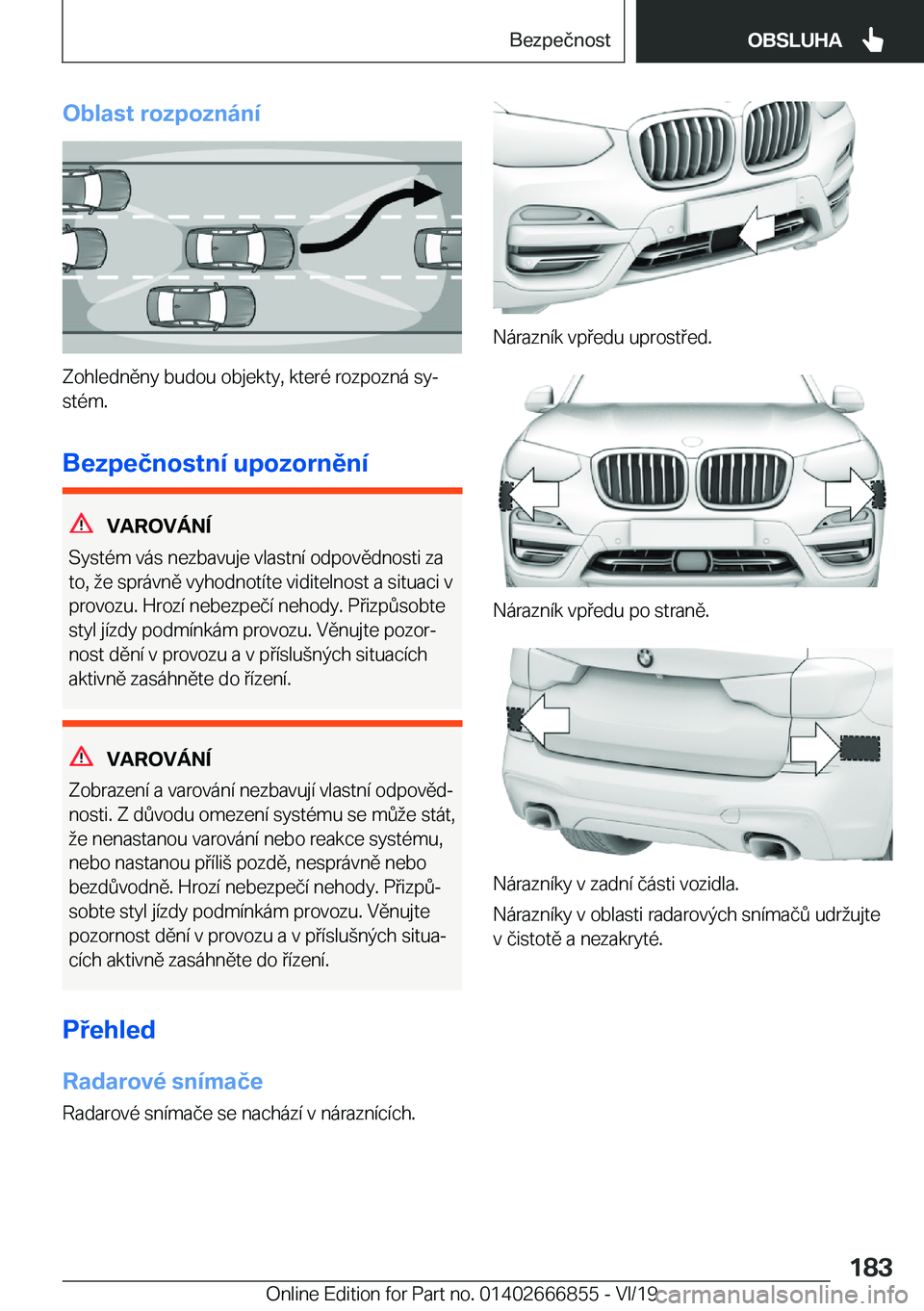 BMW X3 M 2020  Návod na použití (in Czech) �O�b�l�a�s�t��r�o�z�p�o�z�n�