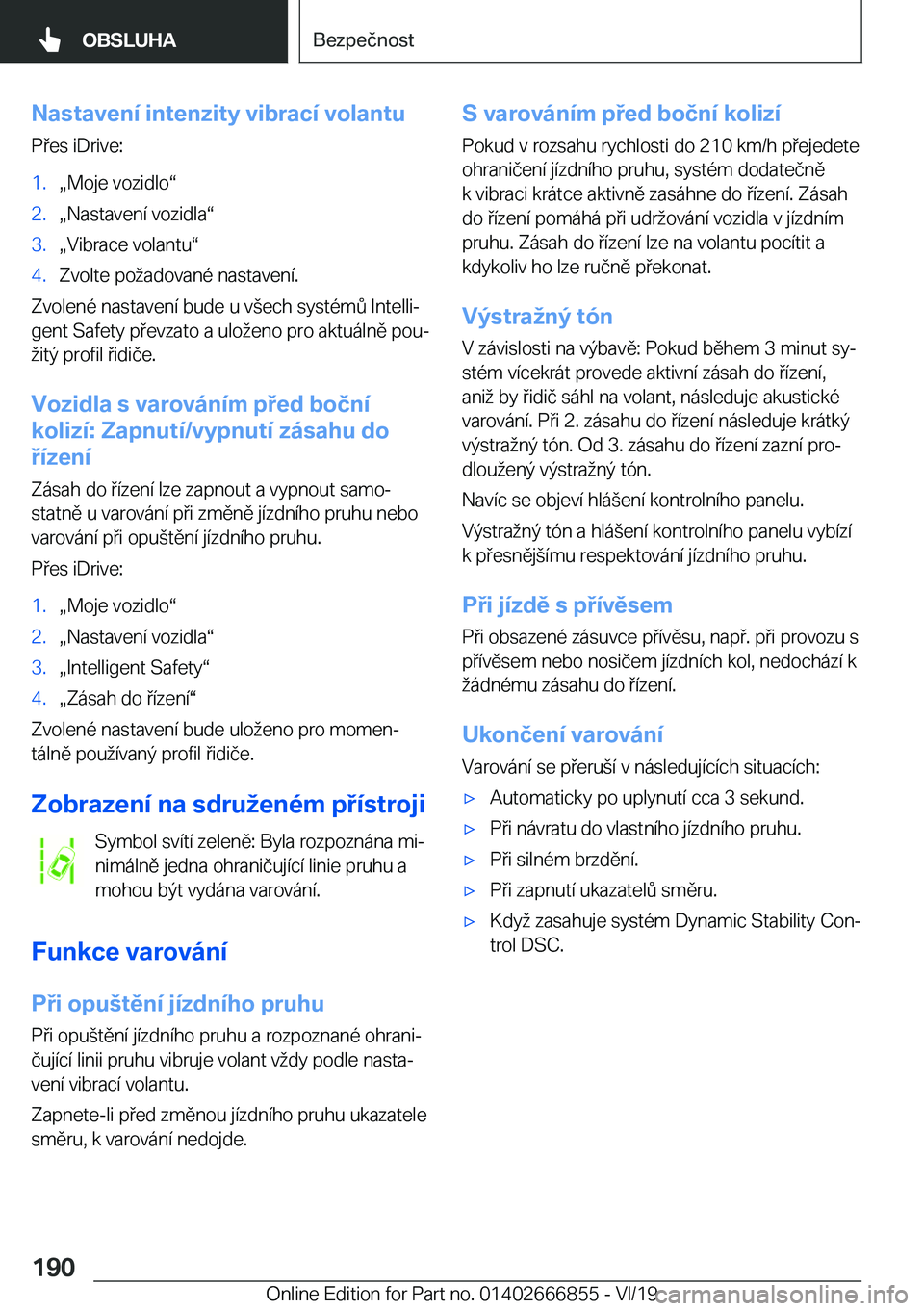 BMW X3 M 2020  Návod na použití (in Czech) �N�a�s�t�a�v�e�n�