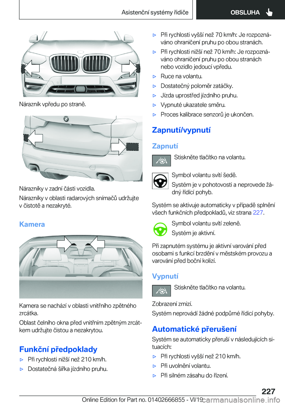 BMW X3 M 2020  Návod na použití (in Czech) �N�