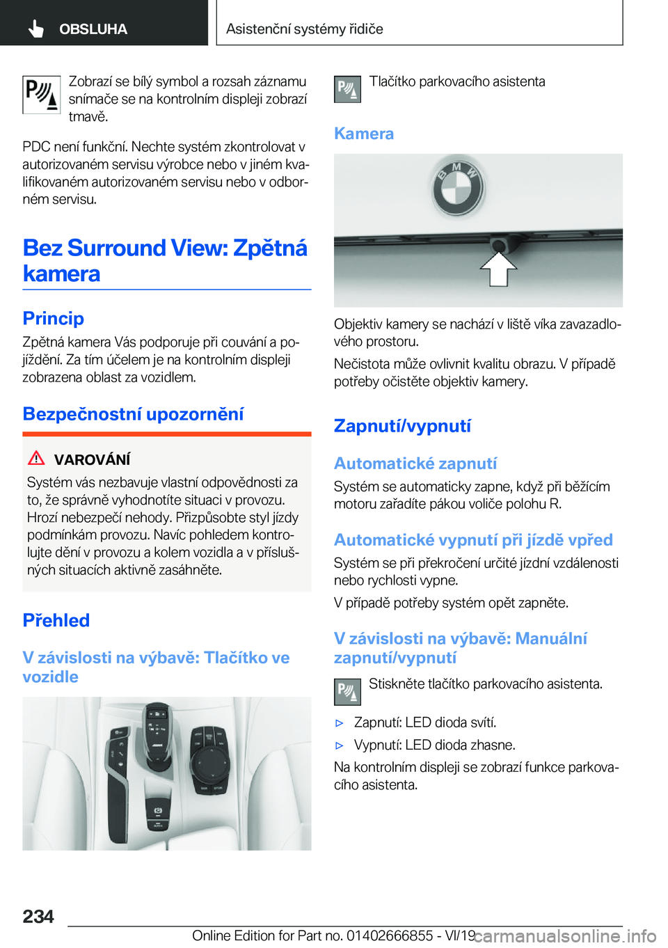 BMW X3 M 2020  Návod na použití (in Czech) �Z�o�b�r�a�z�