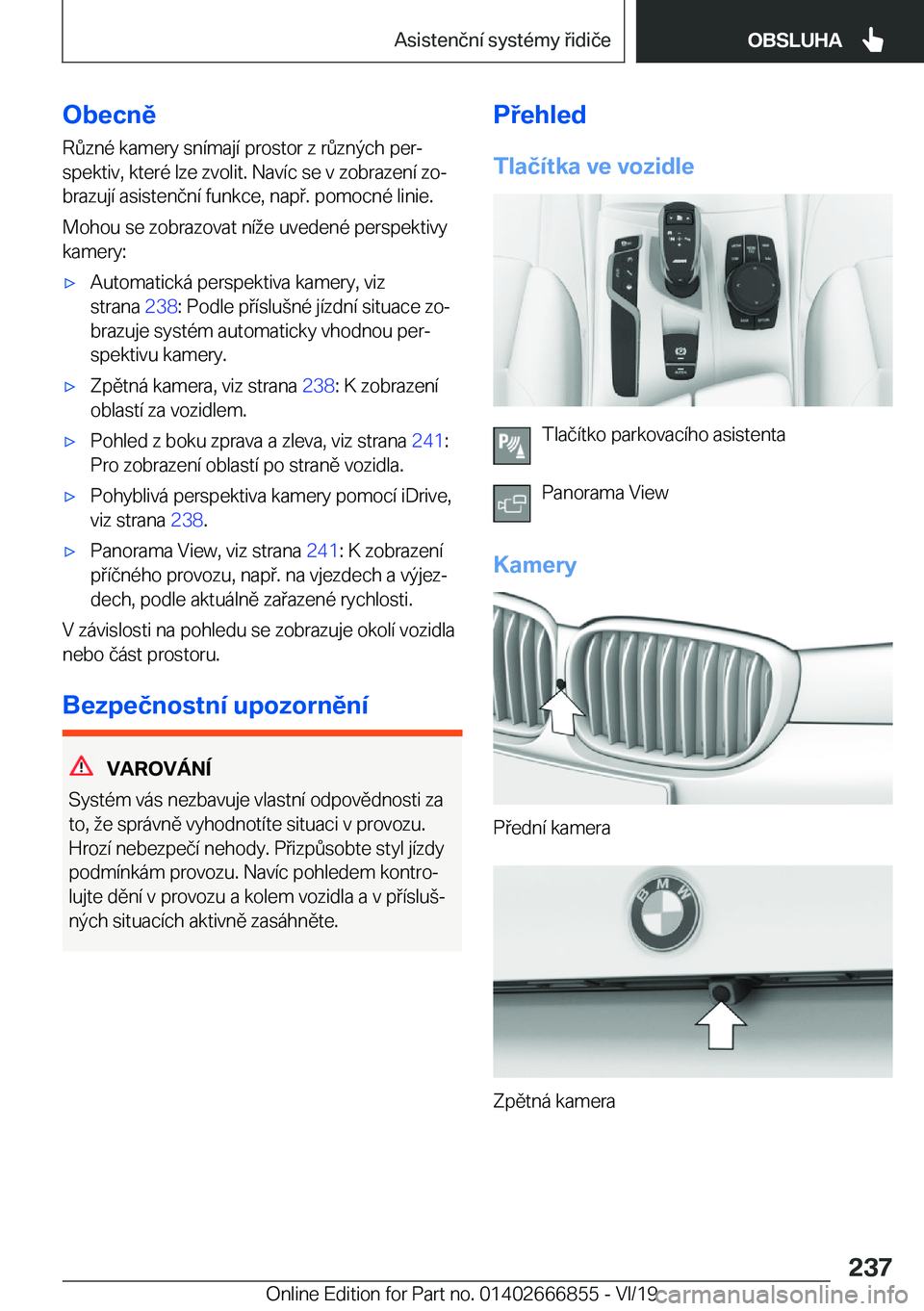 BMW X3 M 2020  Návod na použití (in Czech) �O�b�e�c�n�ě�R0�z�n�
