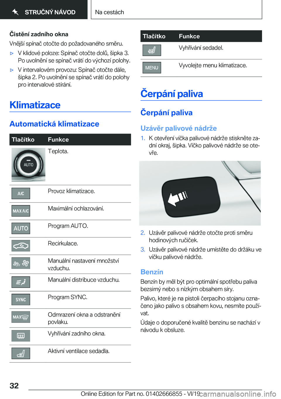 BMW X3 M 2020  Návod na použití (in Czech) �Č�i�s�t�ě�n�