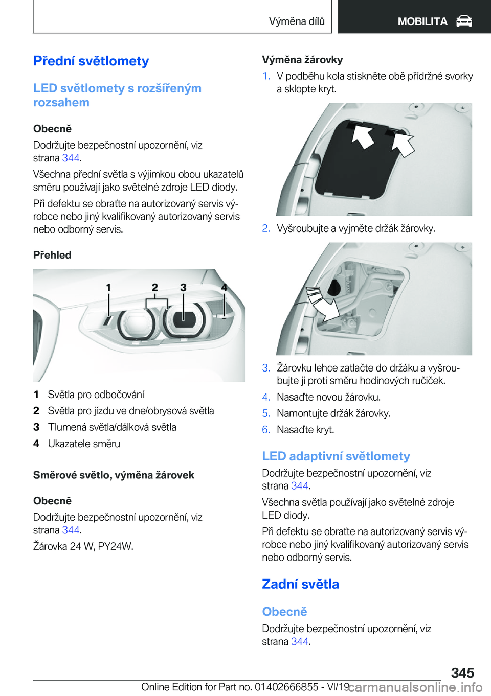 BMW X3 M 2020  Návod na použití (in Czech) �P�e�d�n�