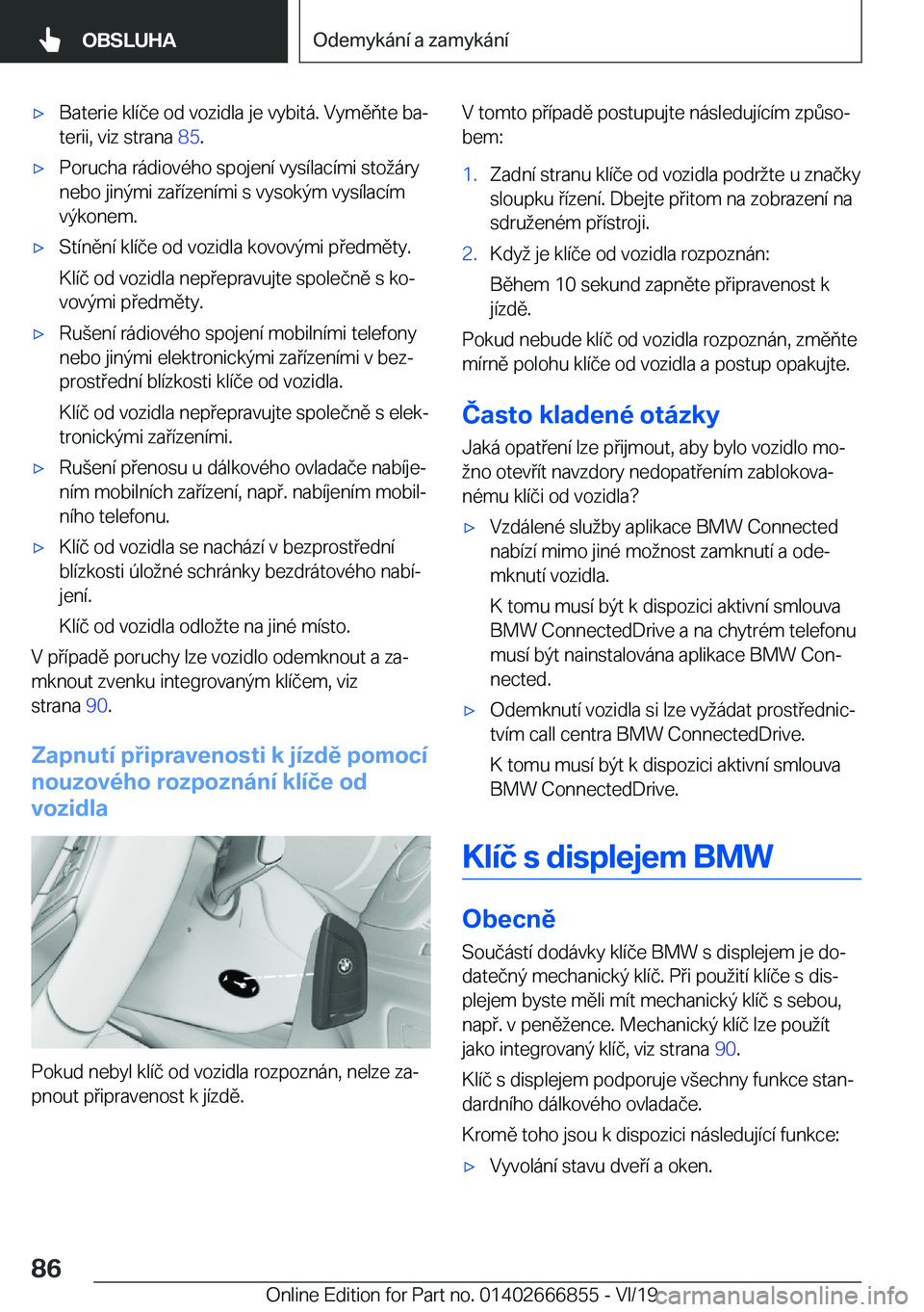 BMW X3 M 2020  Návod na použití (in Czech) 'x�B�a�t�e�r�i�e��k�l�