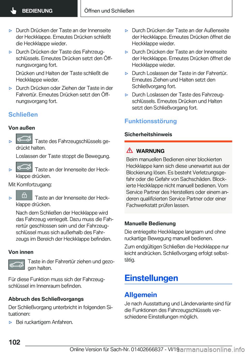 BMW X3 M 2020  Betriebsanleitungen (in German) 'x�D�u�r�c�h��D�r�