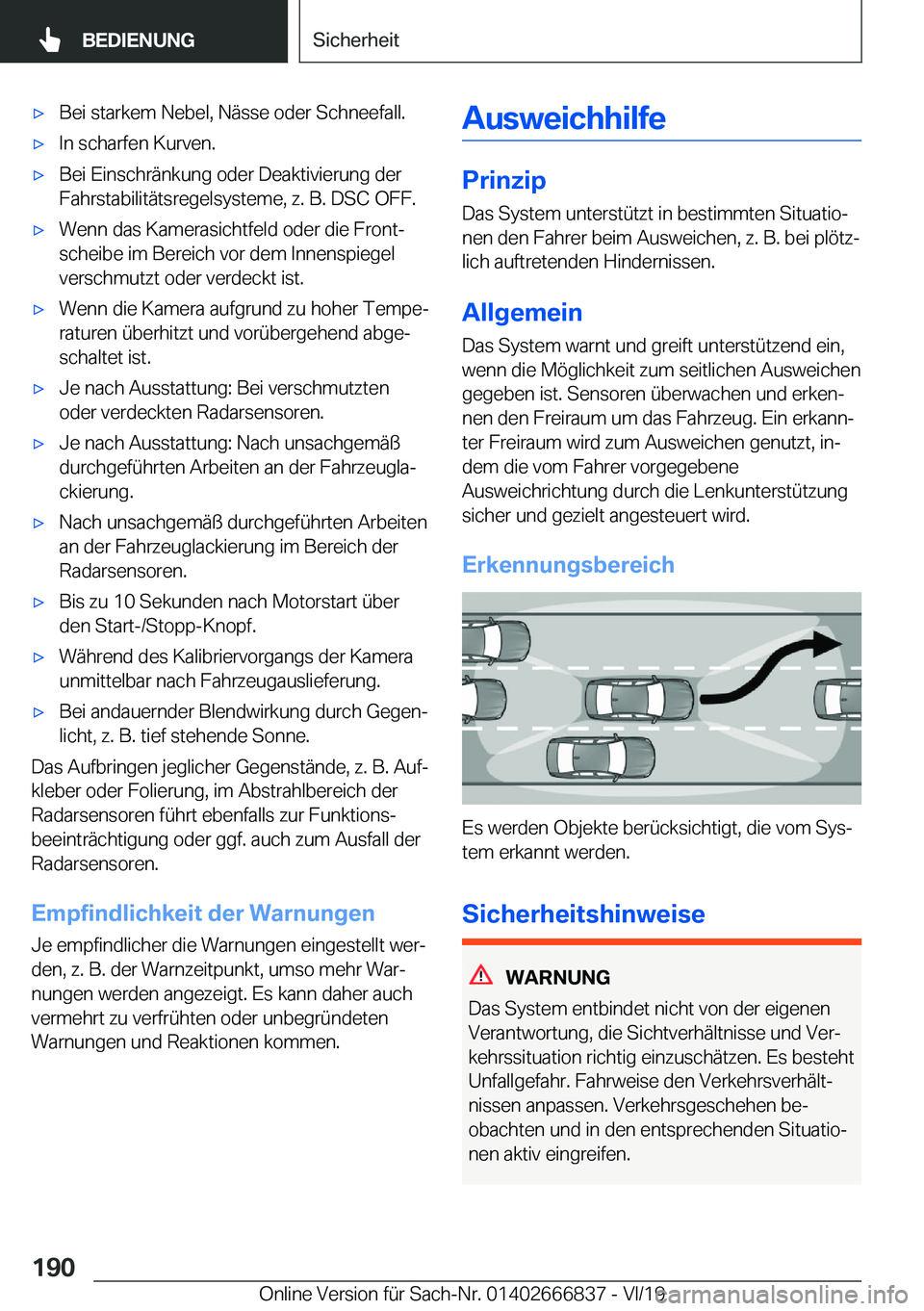 BMW X3 M 2020  Betriebsanleitungen (in German) 'x�B�e�i��s�t�a�r�k�e�m��N�e�b�e�l�,��N�