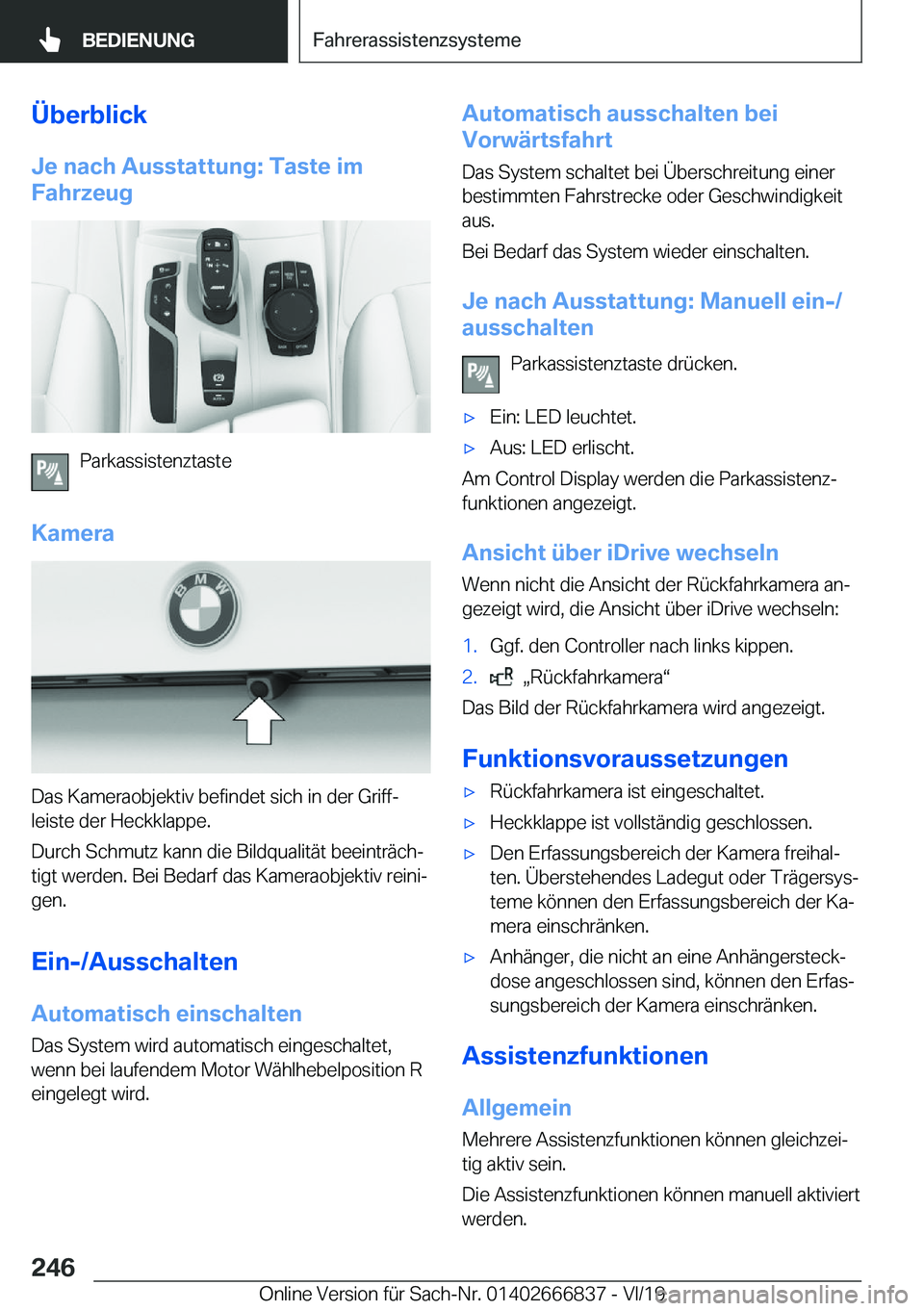 BMW X3 M 2020  Betriebsanleitungen (in German) �