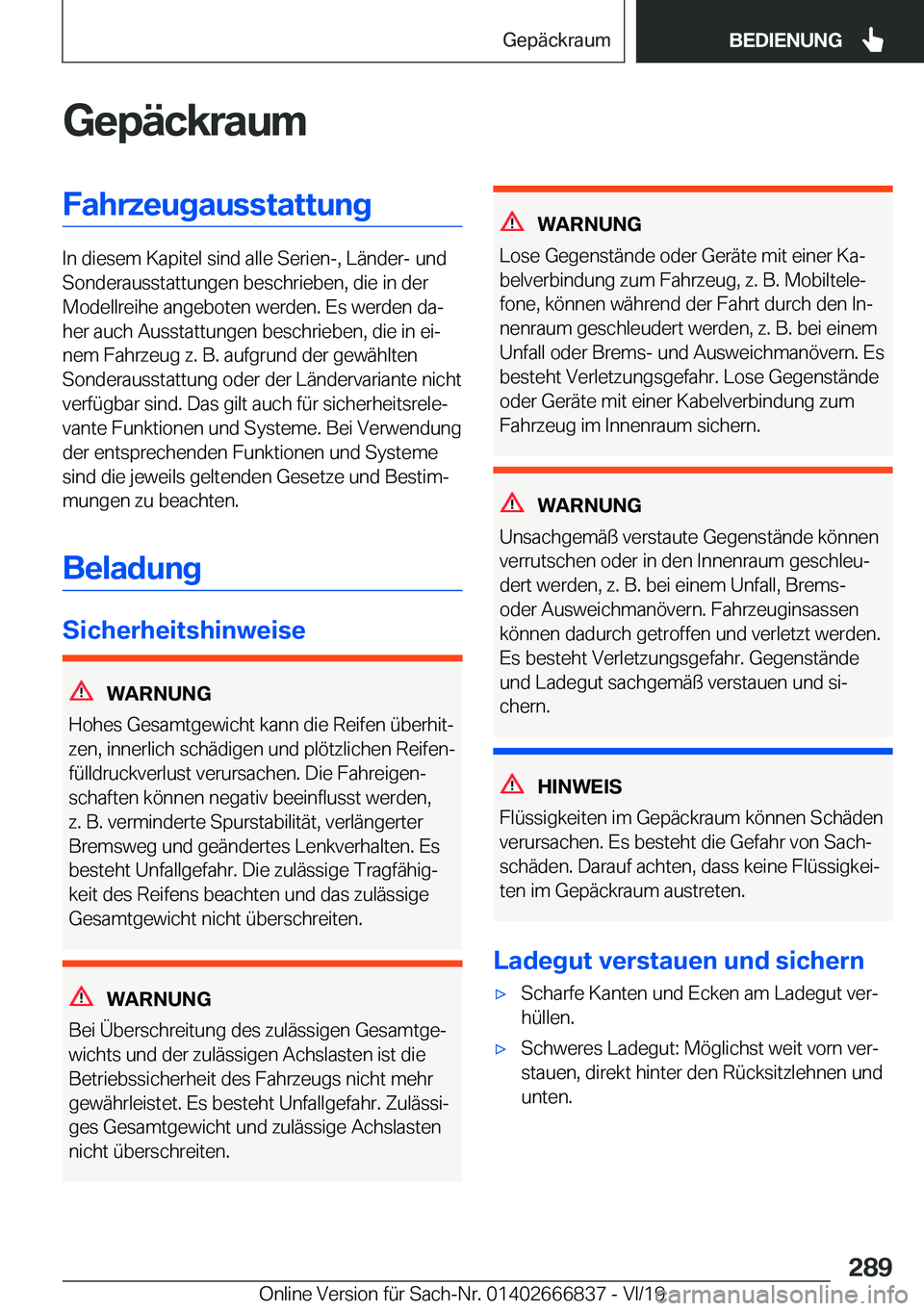 BMW X3 M 2020  Betriebsanleitungen (in German) �G�e�p�