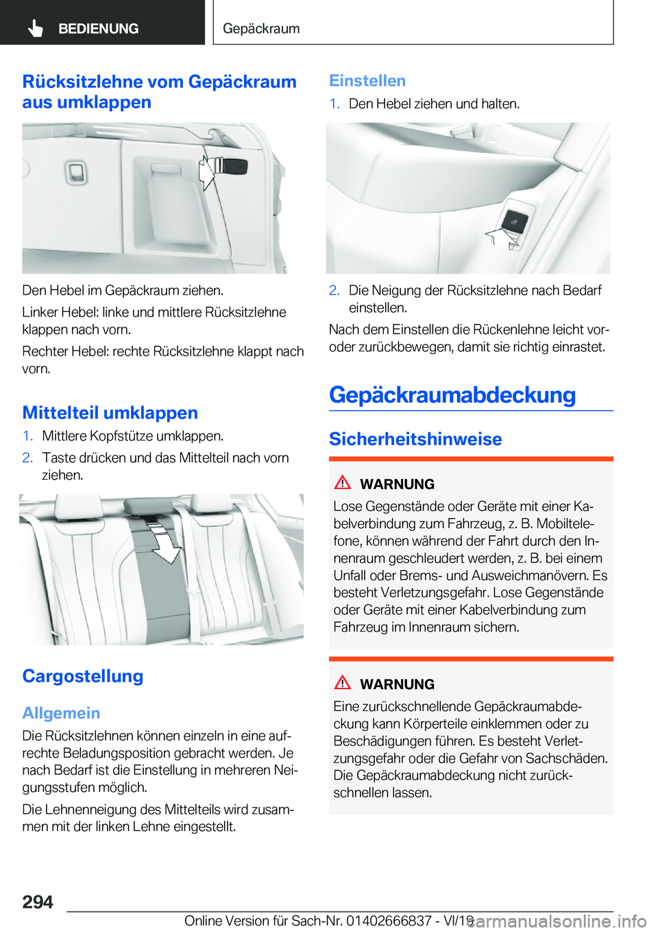 BMW X3 M 2020  Betriebsanleitungen (in German) �R�