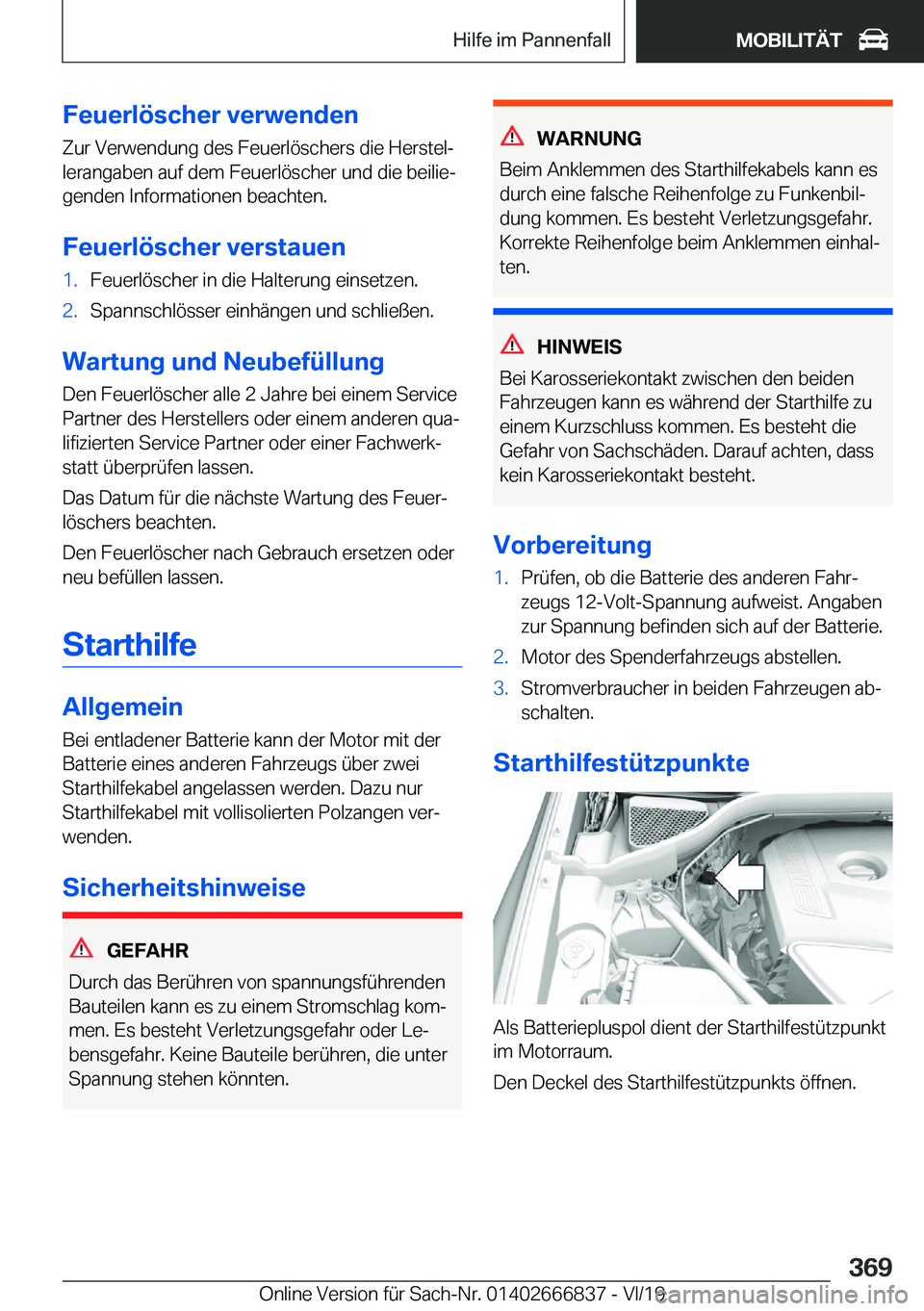 BMW X3 M 2020  Betriebsanleitungen (in German) �F�e�u�e�r�l�